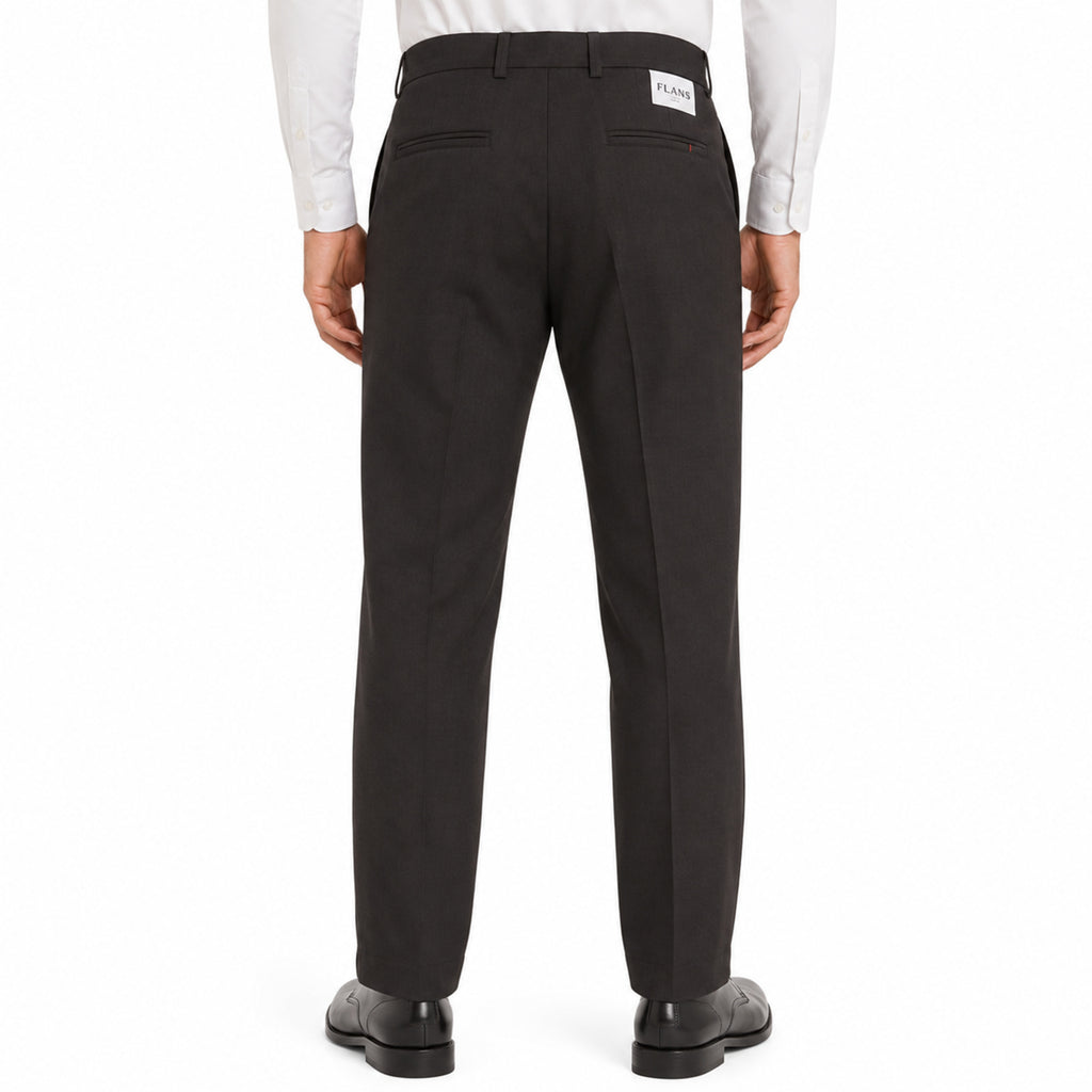 Men's Deep Charcoal Slim Fit Formal Trousers-4