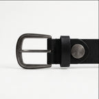 Women’s Elegant Premium Black Genuine Leather Belt with Statement Gold-Tone Buckle-4