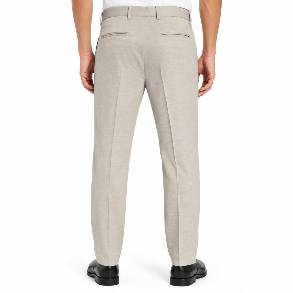 Men's Desert Sand Slim Fit Formal Trousers-2