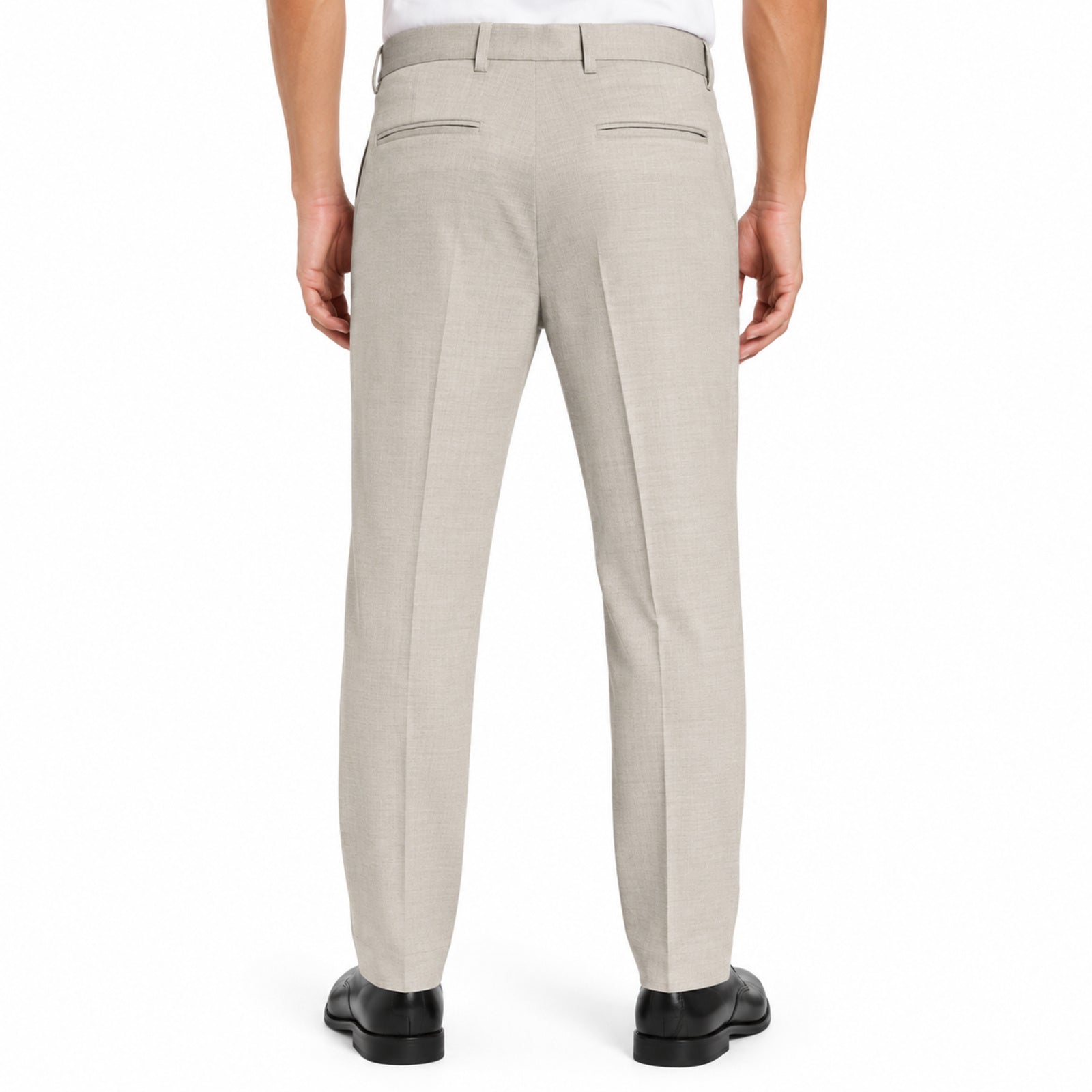Men's Desert Sand Slim Fit Formal Trousers-2