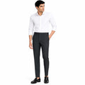 Men's Dark Green Classic Slim Fit Formal Trousers | Flat Front Tailored Office Pants-1