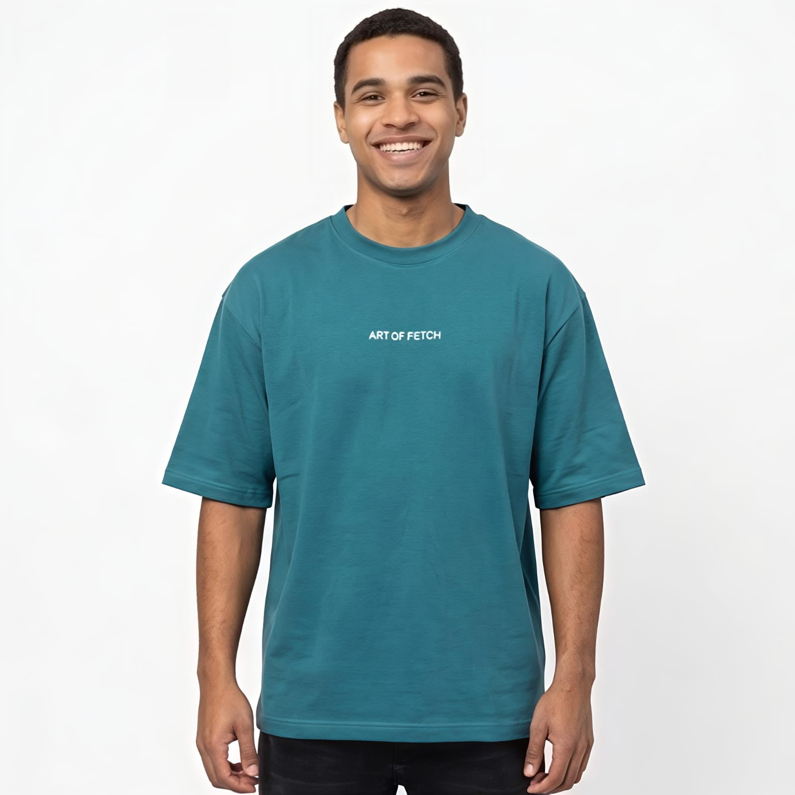Men's Art of Fetch Oversized Graphic T-Shirt-4
