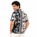 Men's Vintage Floral Print Casual Shirt-2