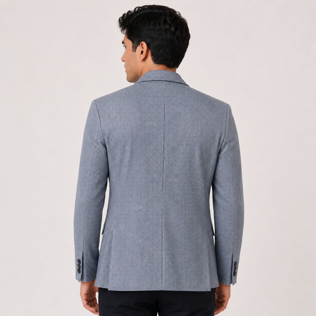 Men's Blue Formal Blazer-4