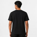 Men's Black Oversized Graphic Print T-Shirt-3