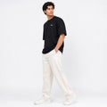 Men's Charcoal Essential Oversized T-Shirt-4