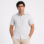 Men's Minimalist Pista Geometric Print Casual Shirt-1