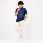 Urban Grid Graphic Oversized T-Shirt-4