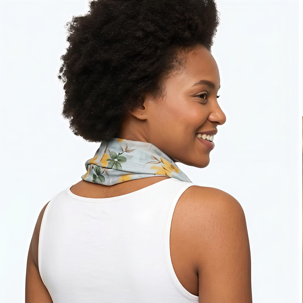 Women's Floral Printed Loop Scarf-4