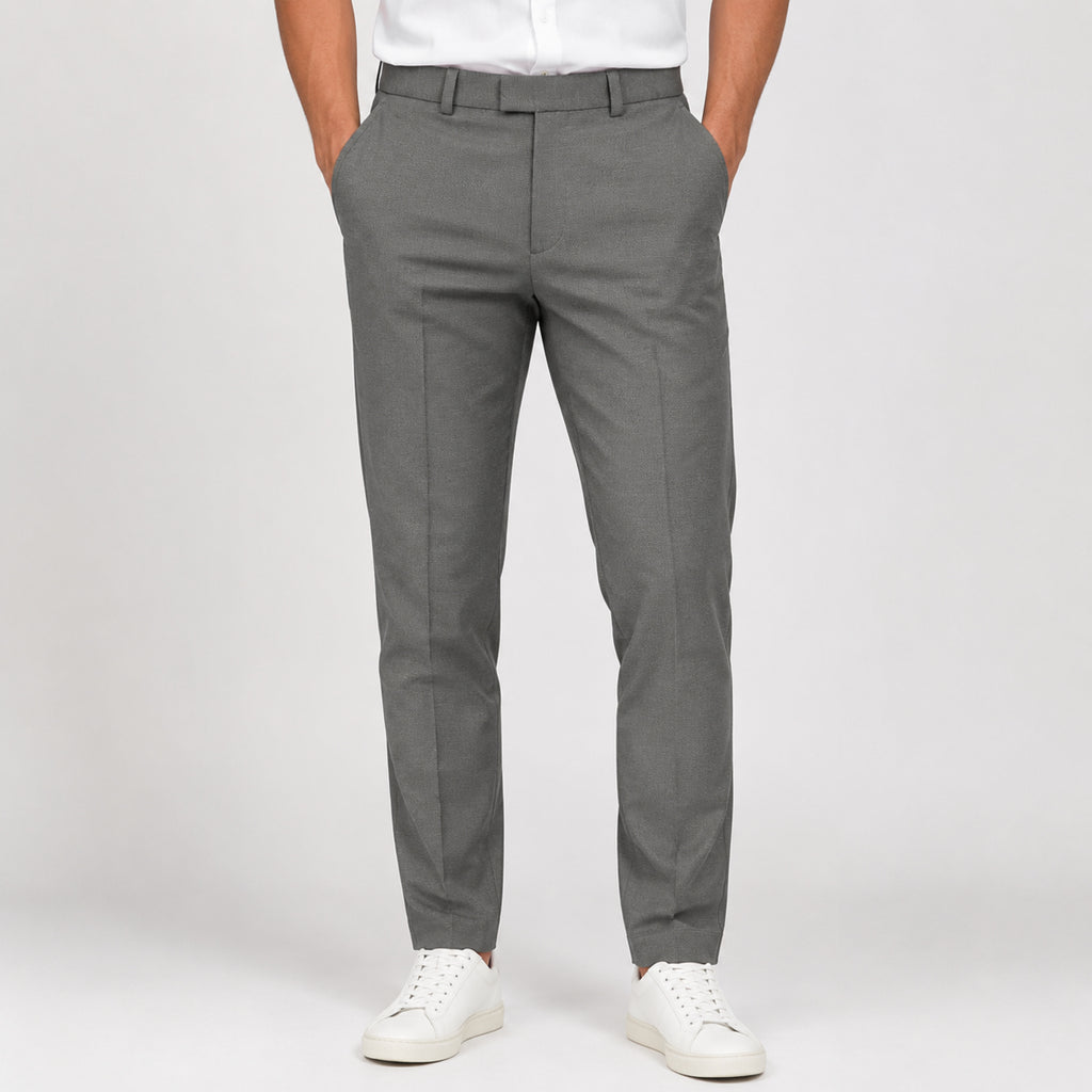 Men's Sage Olive Refined Slim Fit Formal Trousers-3