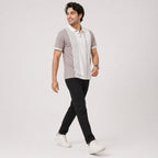 Men's Riviera White Vertical Stripe Polo T-Shirt-3