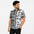 Vintage Floral Panel Print Casual Shirt-4