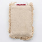 Women's Red Embellished Fringe Clutch Bag-3