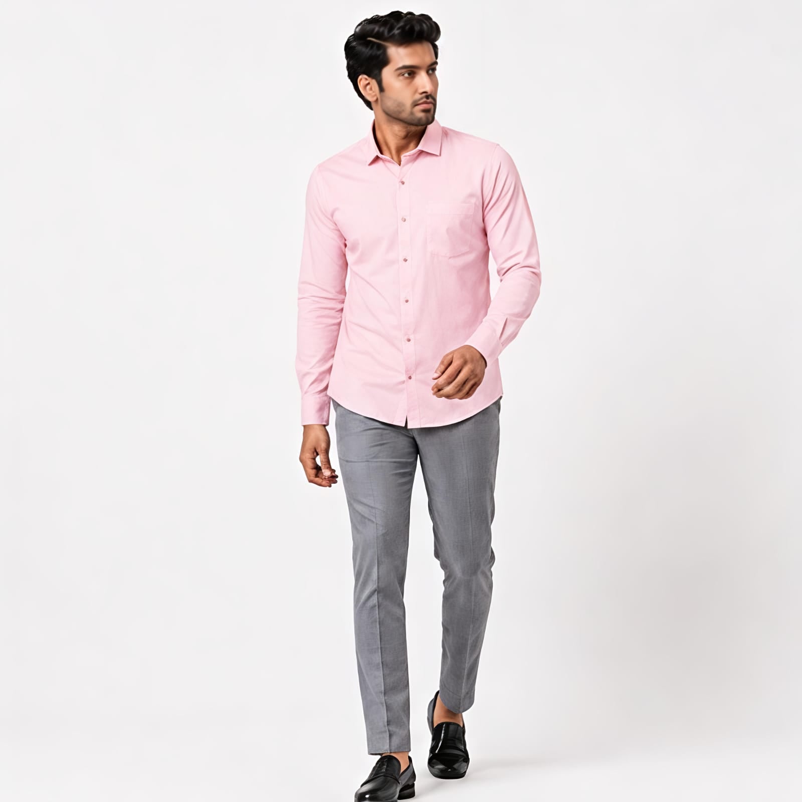 Men's Blush Pink Executive Office Formal Shirt-3
