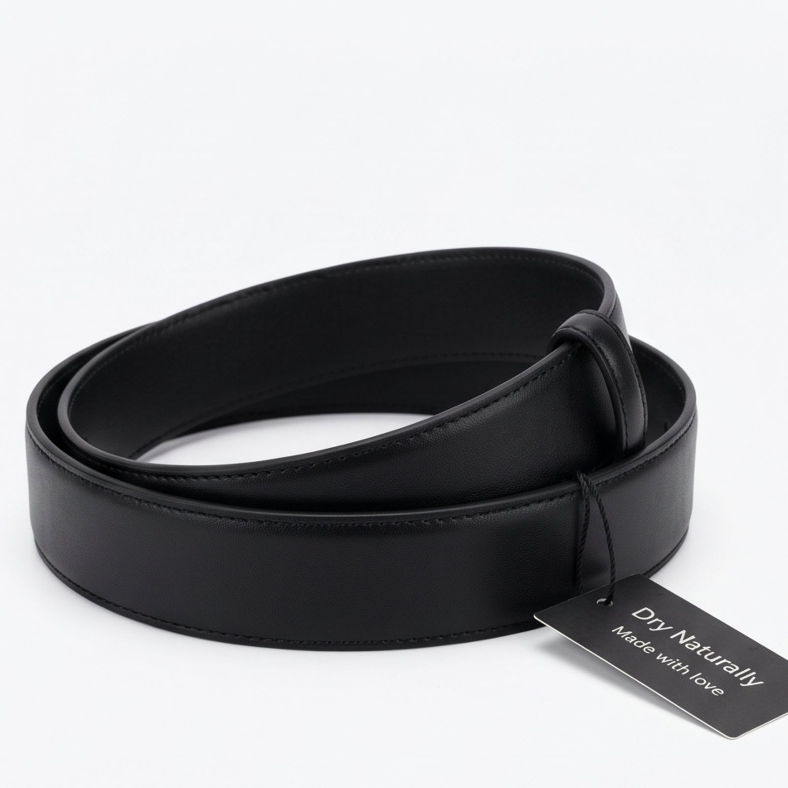 Women’s Elegant Skinny Black Genuine Leather Belt with Polished Gold-Tone Buckle-3