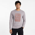 Men's Peach Typography Printed Full Sleeve T-Shirt-3