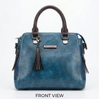 Azure Luxe Structured Handbag-2