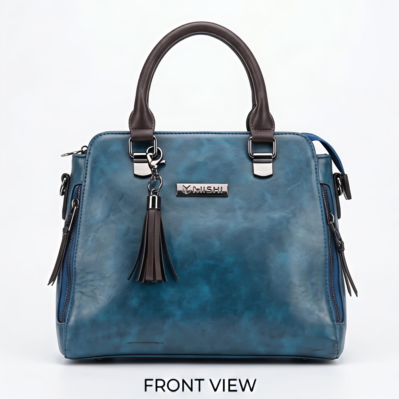 Azure Luxe Structured Handbag-2
