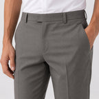 Men's Sage Olive Refined Slim Fit Formal Trousers-4