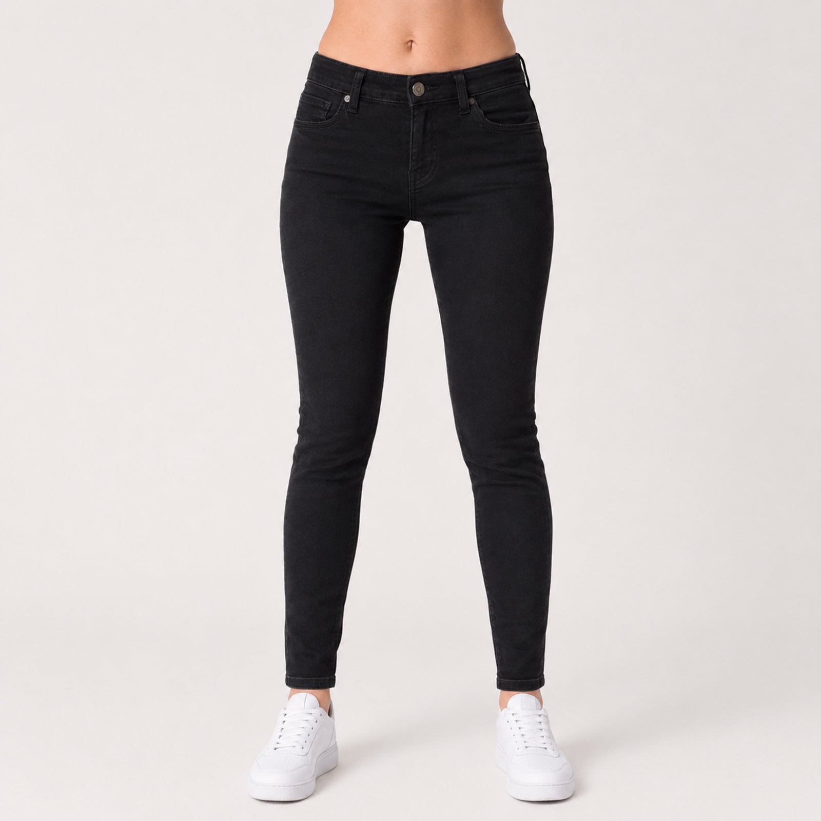 Women's Black High-Rise Skinny Fit Jeans-1