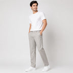 Men's Sandstone Beige Slim Fit Formal Trousers-1