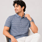 Men's Ocean Crest Textured Polo T-Shirt-1
