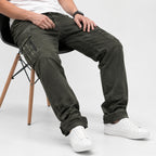 Men's Dark Green Cargo Pants-3