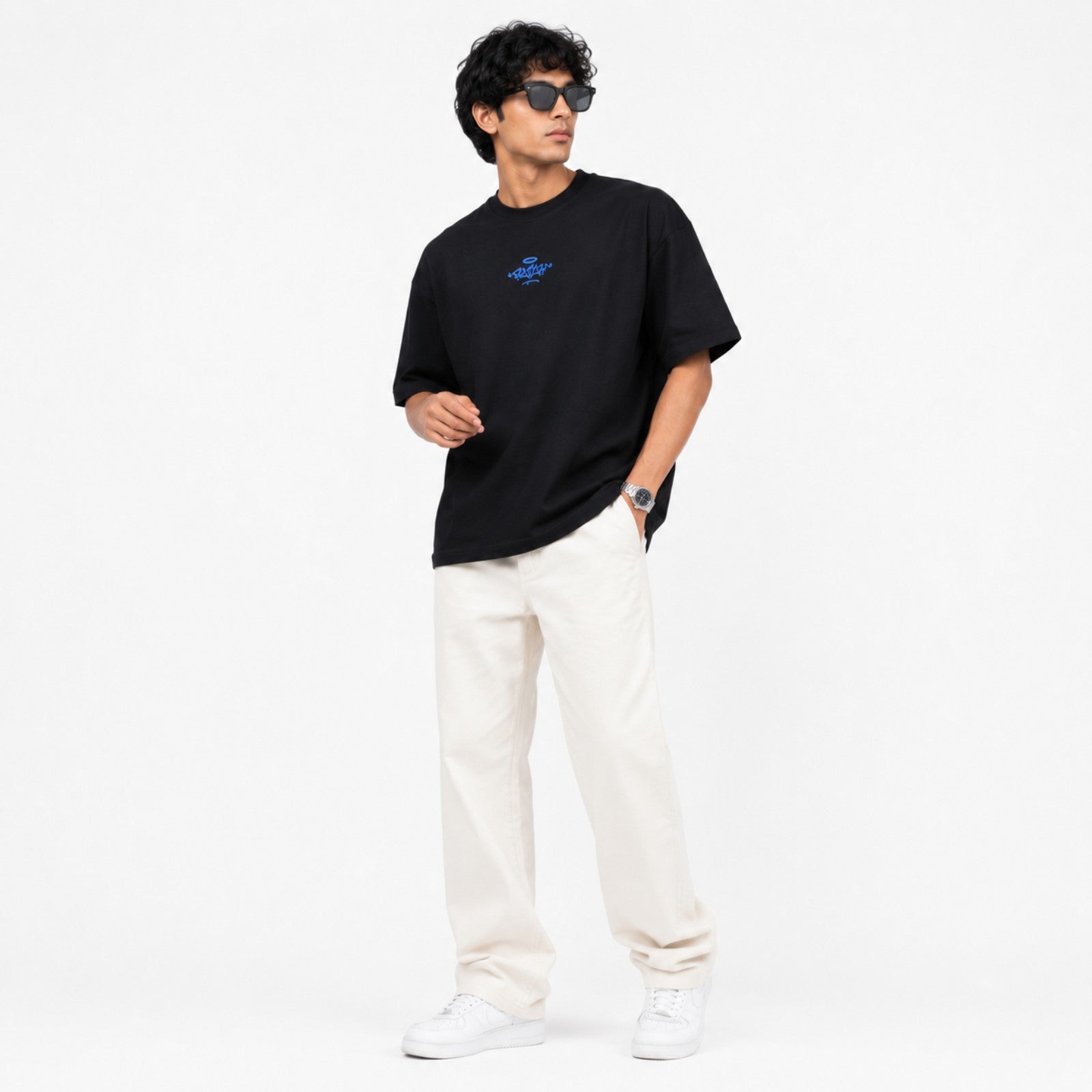 Men's Space Adventure Graphic Oversized T-Shirt-3