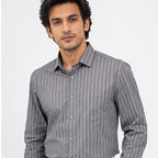 Men's Refined Pista Stripe Executive Formal Shirt-2