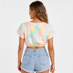 Women's Tie-Dye Cropped T-Shirt-4
