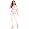 Ivory Bloom Floral Tunic Top-1