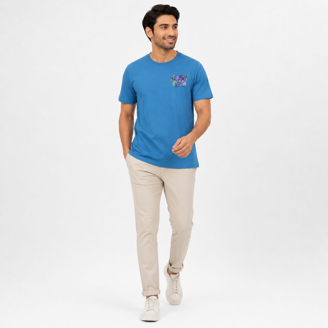 Men's Ocean Breeze Minimal Graphic T-Shirt-1