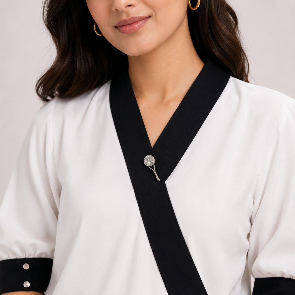 Women's Sophisticated Monochrome Angrakha Style Co-ord Set-3