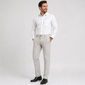 Men's Beige Slim Fit Formal Trouser Pants-1