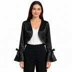 Black Elegance Cropped Shrug Top-1