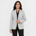 Women's Elegant Light Grey Formal Blazer-1