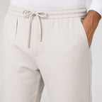 Men's Luxe Ivory Drawstring Smart Casual Trousers-4