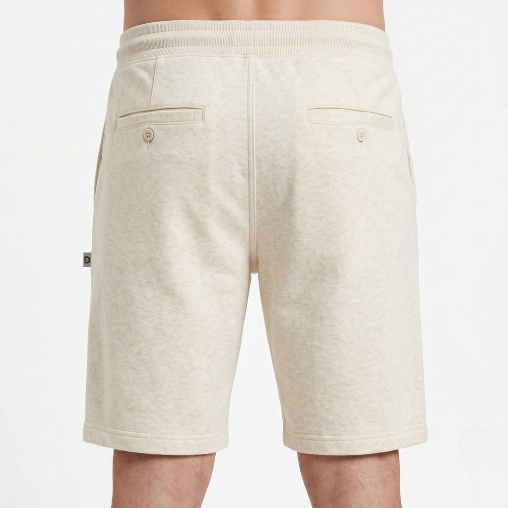 Men's Grey Drawstring Lounge Shorts-3