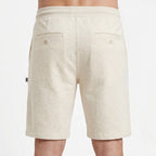 Men's Grey Drawstring Lounge Shorts-3