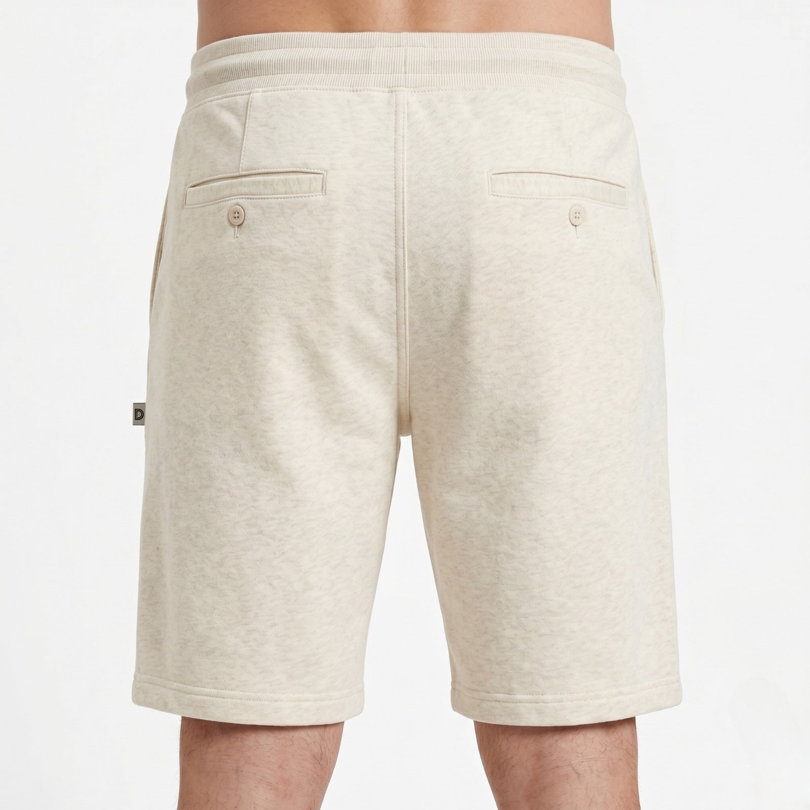 Men's Grey Drawstring Lounge Shorts-3
