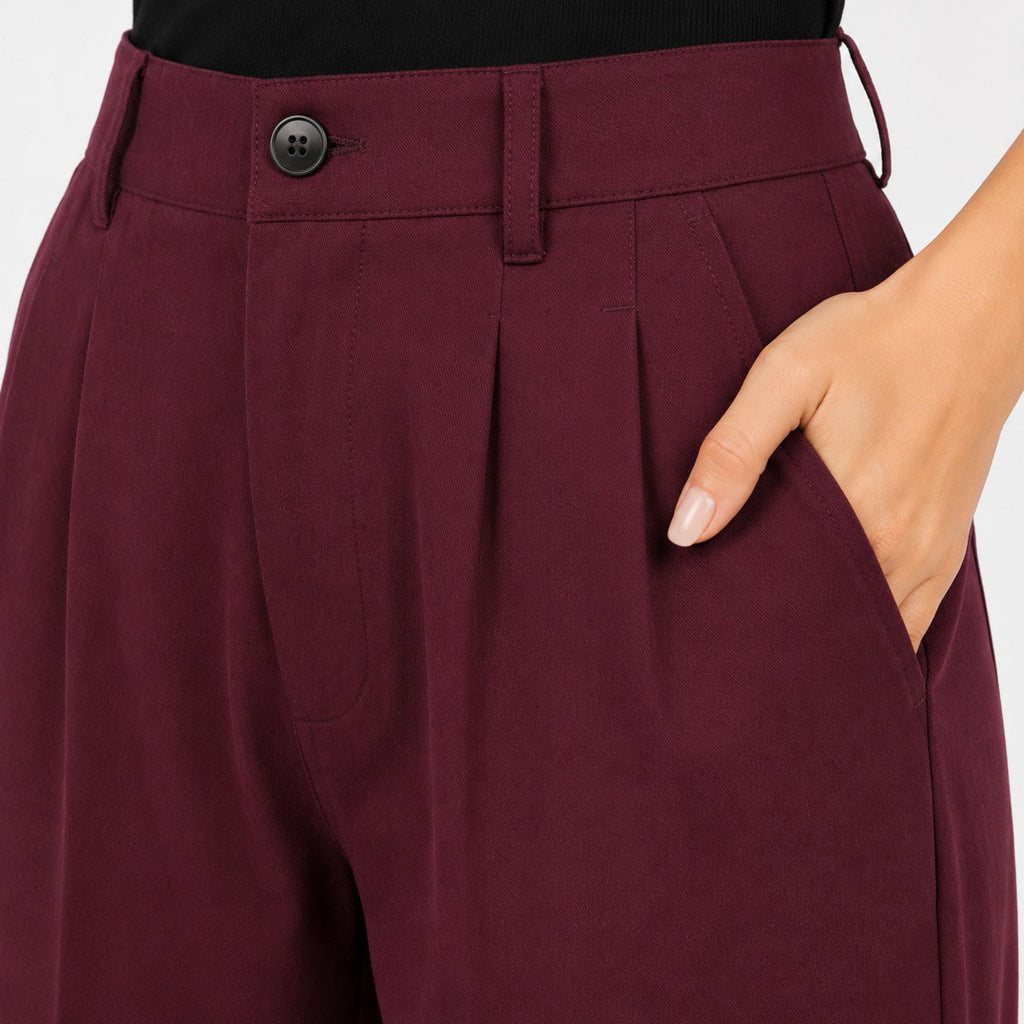 Women's Velvet Ember Wide-Leg Trousers-2