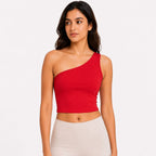 Women's One Shoulder Crop Top-1