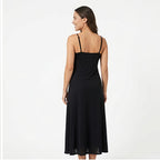 Women's Rose Marble Print Midi Dress-3