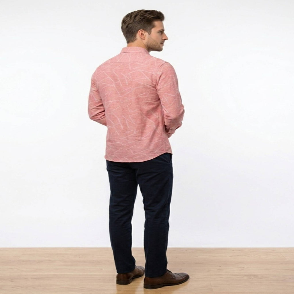 Rosé Grid Classic Slim Fit Shirt-3