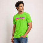 Men's “Stay Trippy” Neon Green Graphic T-Shirt-3