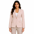 Women's Elegant Blush Beige Formal Blazer-1
