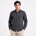 Men's Midnight Navy Vertical Stripe Premium Shirt-1