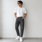 Men's Dark Blue Straight Fit Classic Denim Jeans-2