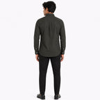Men's Olive Green Button-Down Collar Full Sleeve Shirt with Chest Pocket-4
