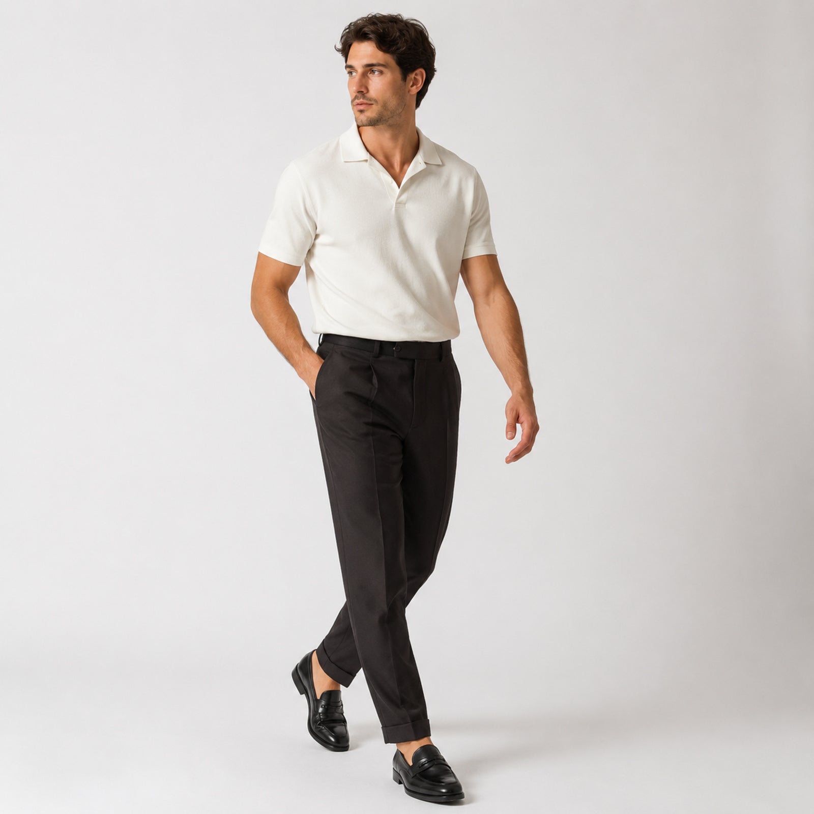 Men's Classic Brown Formal Trousers-1